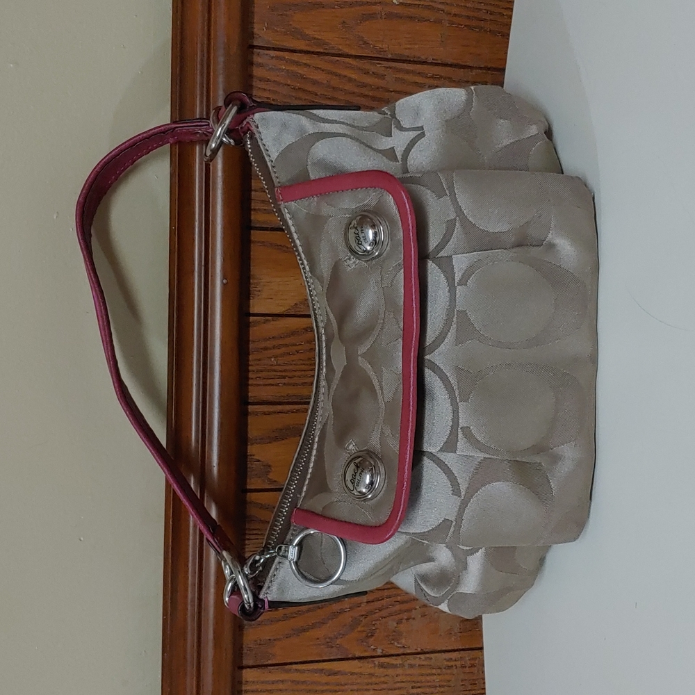 Coach Sateen Leather Shoulder Bag